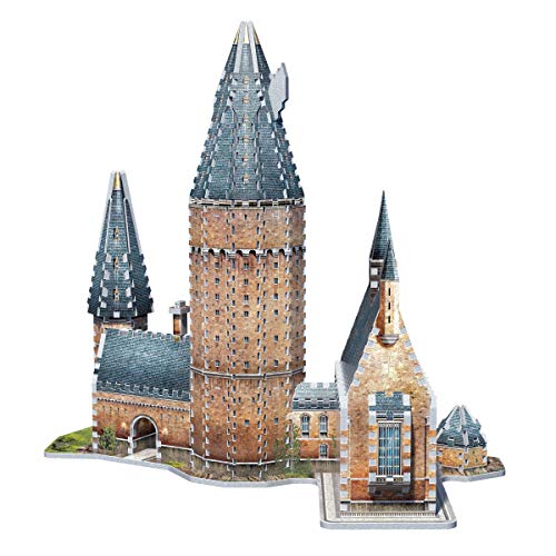 Wrebbit 3d Harry Potter Puzzle 3d Diorama Castello Di Hogwarts Great Hall Sala Grande 850 Pezzi 0 2