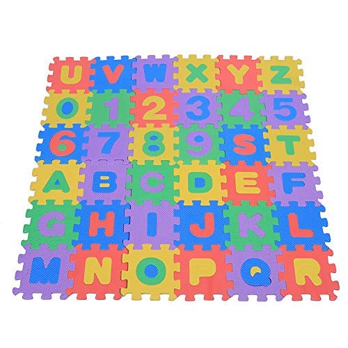 40 PEZZI Puzzle in schiuma di grandi dimensioni per bambini con lettere e numeri 