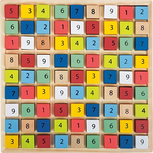 Small Foot 11164 Sudoku Colorato Educare In Legno Con 81 Cubi Numerici Dai Colori Vivaci Per Stupore A Partire Da 6 Anni 0 1