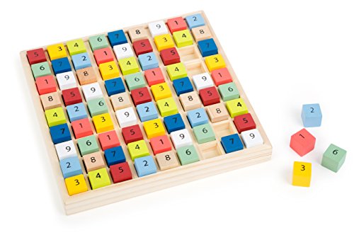 Small Foot 11164 Sudoku Colorato Educare In Legno Con 81 Cubi Numerici Dai Colori Vivaci Per Stupore A Partire Da 6 Anni 0 2