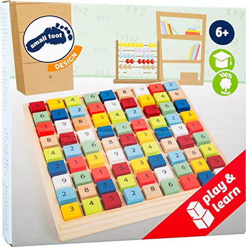 Small Foot 11164 Sudoku Colorato Educare In Legno Con 81 Cubi Numerici Dai Colori Vivaci Per Stupore A Partire Da 6 Anni 0 3