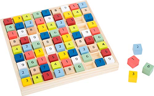 Small Foot 11164 Sudoku Colorato Educare In Legno Con 81 Cubi Numerici Dai Colori Vivaci Per Stupore A Partire Da 6 Anni 0