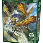 Cobble Hill 1000 Pc Waterfall Dragons Puzzle 1000 Pezzi Colore Various Ch80105 0
