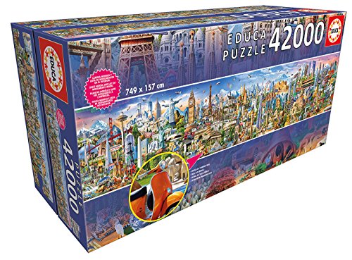 Educa 17570 Xxl Puzzles Il Giro Puzzle Piu Grande Del Mondo 42000 Pezzi Rif Colore Various 42000 0