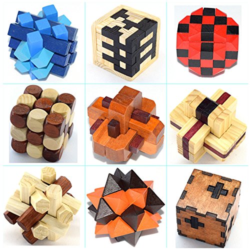 Holzsammlung Set Da 9 Rompicapo In Legno Gioco Di Cube 3d Puzzle Perfetto Regalo Di Natale Per I Tuoi Famiglia 18 0