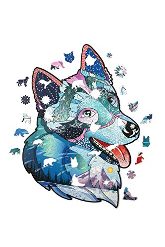 Legno Trick Brave Husky Jigsaw Puzzle In Legno Per Adulti E Bambini 50 X 34 Cm A Forma Di Animale Unico Puzzle Qualita Premium 0 1