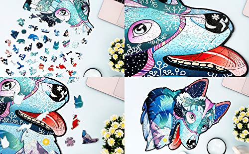 Legno Trick Brave Husky Jigsaw Puzzle In Legno Per Adulti E Bambini 50 X 34 Cm A Forma Di Animale Unico Puzzle Qualita Premium 0 2