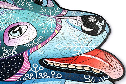 Legno Trick Brave Husky Jigsaw Puzzle In Legno Per Adulti E Bambini 50 X 34 Cm A Forma Di Animale Unico Puzzle Qualita Premium 0 3