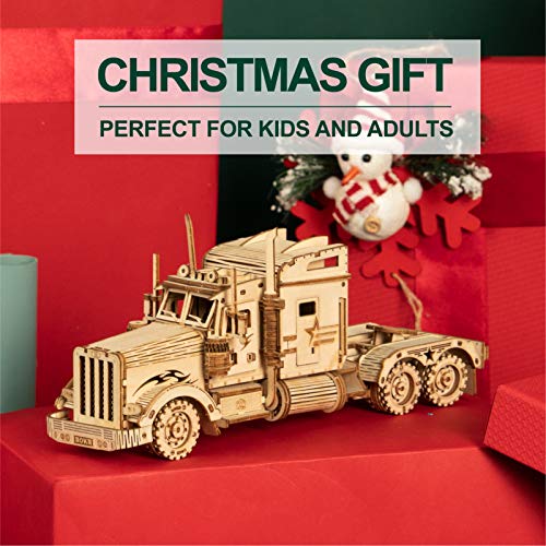 Robotime Puzzle Pesante Per Camion 3d Costruito Sul Tuo Kit Di Modelli In Legno Con Taglio Laser Per Adulti 0 4
