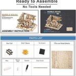 Robotime Puzzle In Legno Tagliato Al Laser Kit Modello Set Costruzione 3d Puzzle Gioca Cog Coaster 0 4