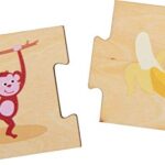 Small Foot 11731 Puzzle Nutrire Gli Animali Gioco Di Motricita E Didattico In Legno 3 In 1 Toys 0 1