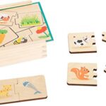 Small Foot 11731 Puzzle Nutrire Gli Animali Gioco Di Motricita E Didattico In Legno 3 In 1 Toys 0