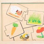 Small Foot 11731 Puzzle Nutrire Gli Animali Gioco Di Motricita E Didattico In Legno 3 In 1 Toys 0 2