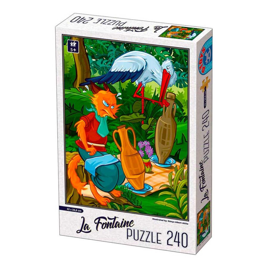 Puzzle Per Bambini 5 Anni 240 Pezzi La Volpe E La Cicogna.jpg
