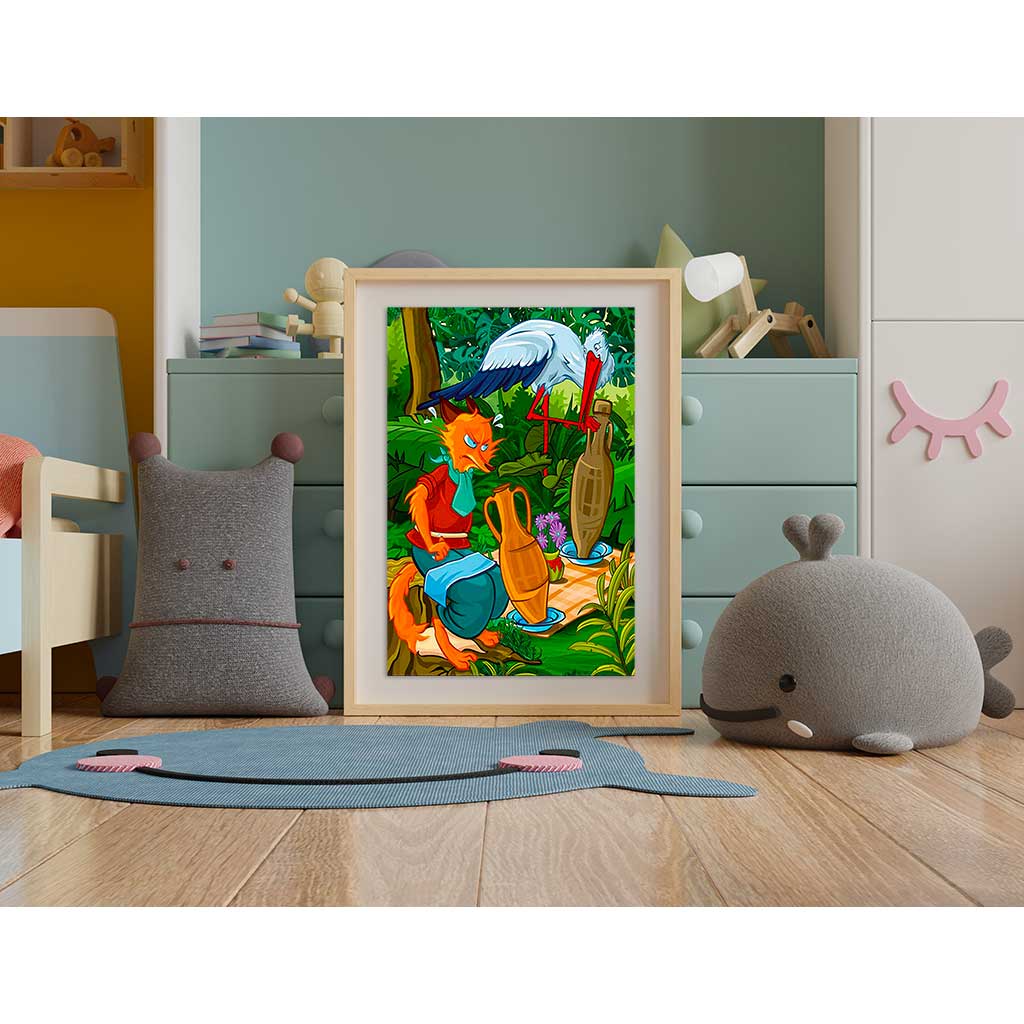 Puzzle Per Bambini 5 Anni 240 Pezzi La Volpe E La Cicogna Cornice.jpg