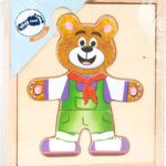 Small Foot 2482 Vestire Orso Nico Da Legno Vestire Puzzle Con Pezzi Diversi E Un Totale Di 6 Abiti A Partire Da 3 Anni 0 0